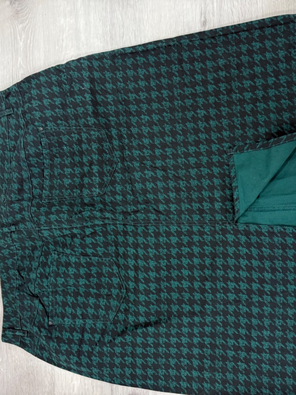 Est. 1946 Denim Houndstooth Mini Skirt – Size 24W - Picture 4 of 5